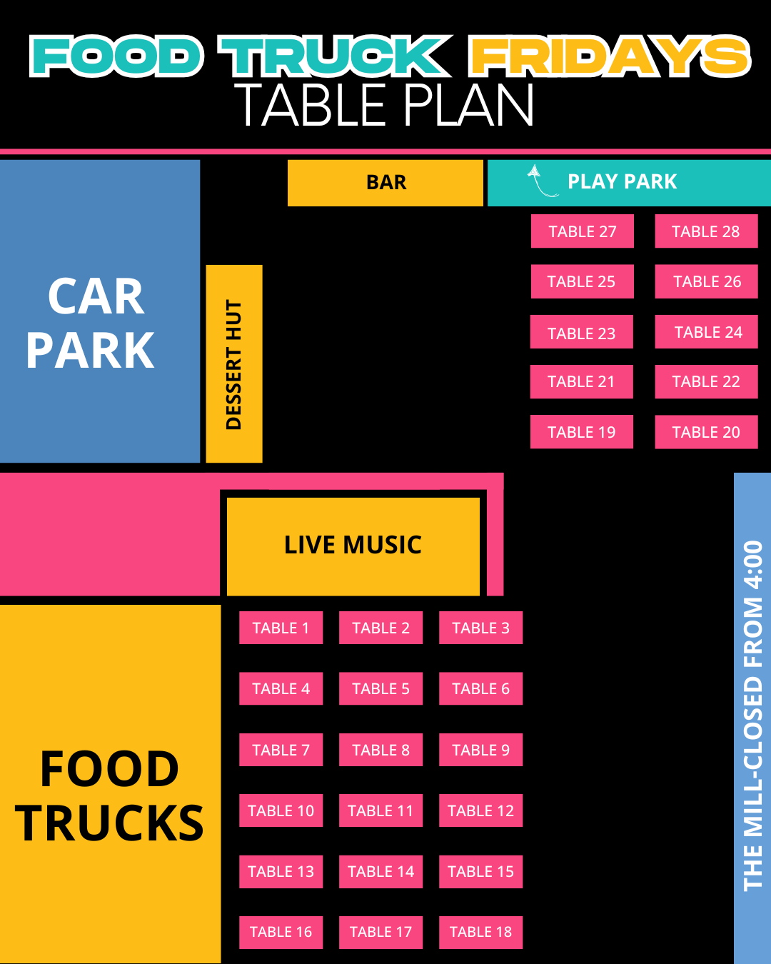 26th June - Food Truck Friday Table Reservations