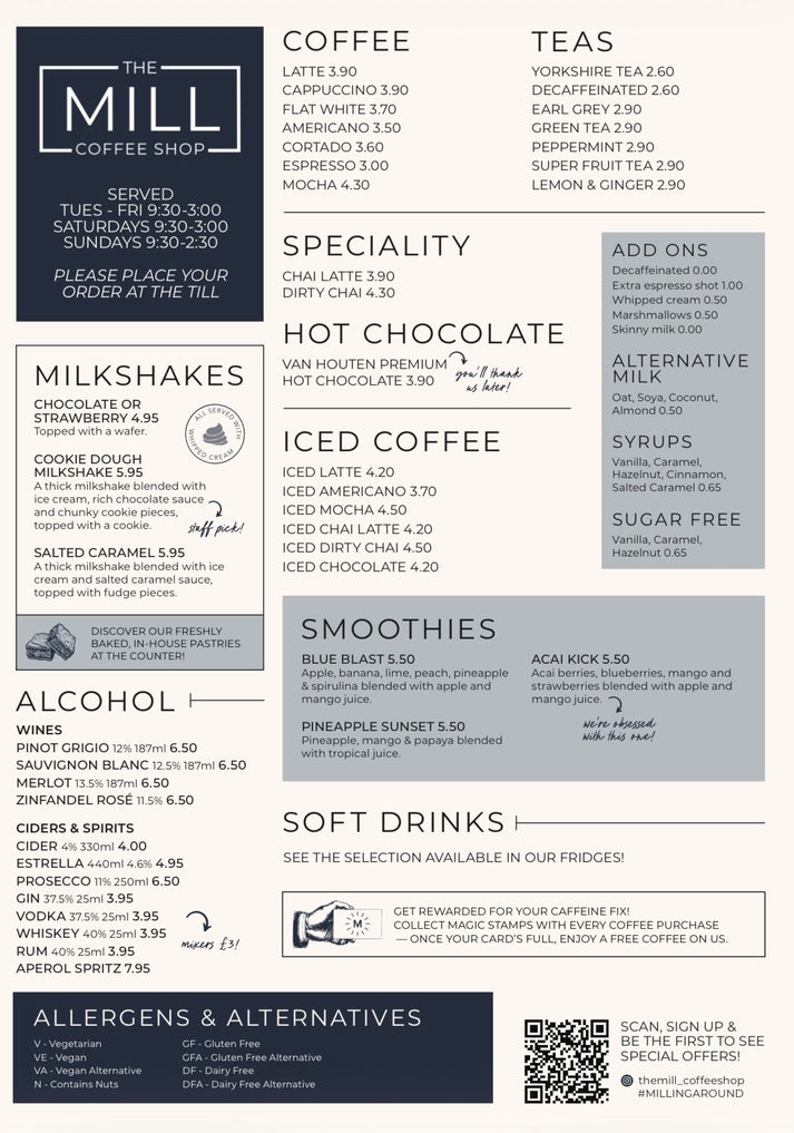 Drinks Menu