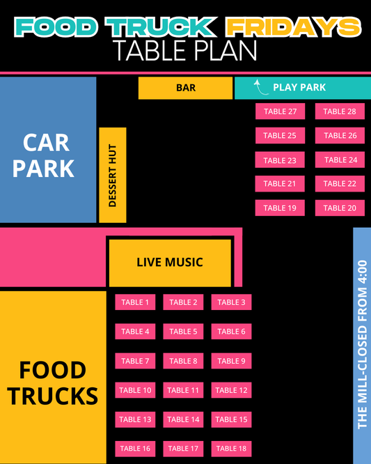 22nd May - Food Truck Friday Table Reservations
